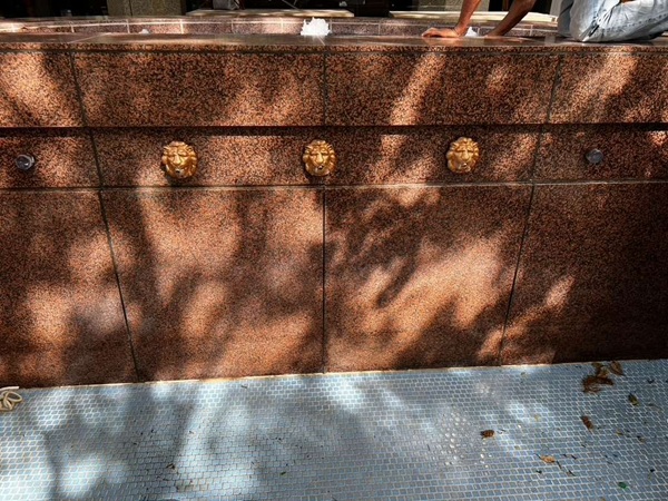 After removing efflorescence