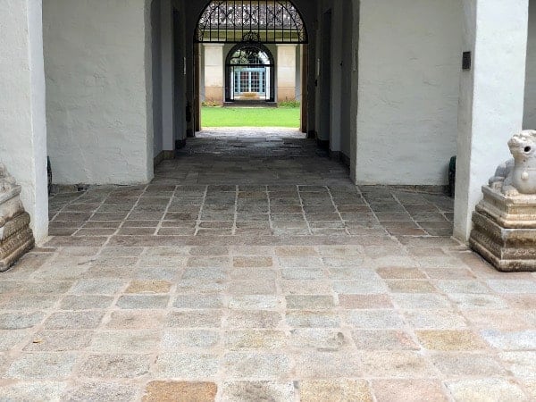 Chinese Courtyard entrance after stone restoration.