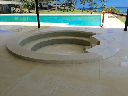 Sunken limestone bar completed.